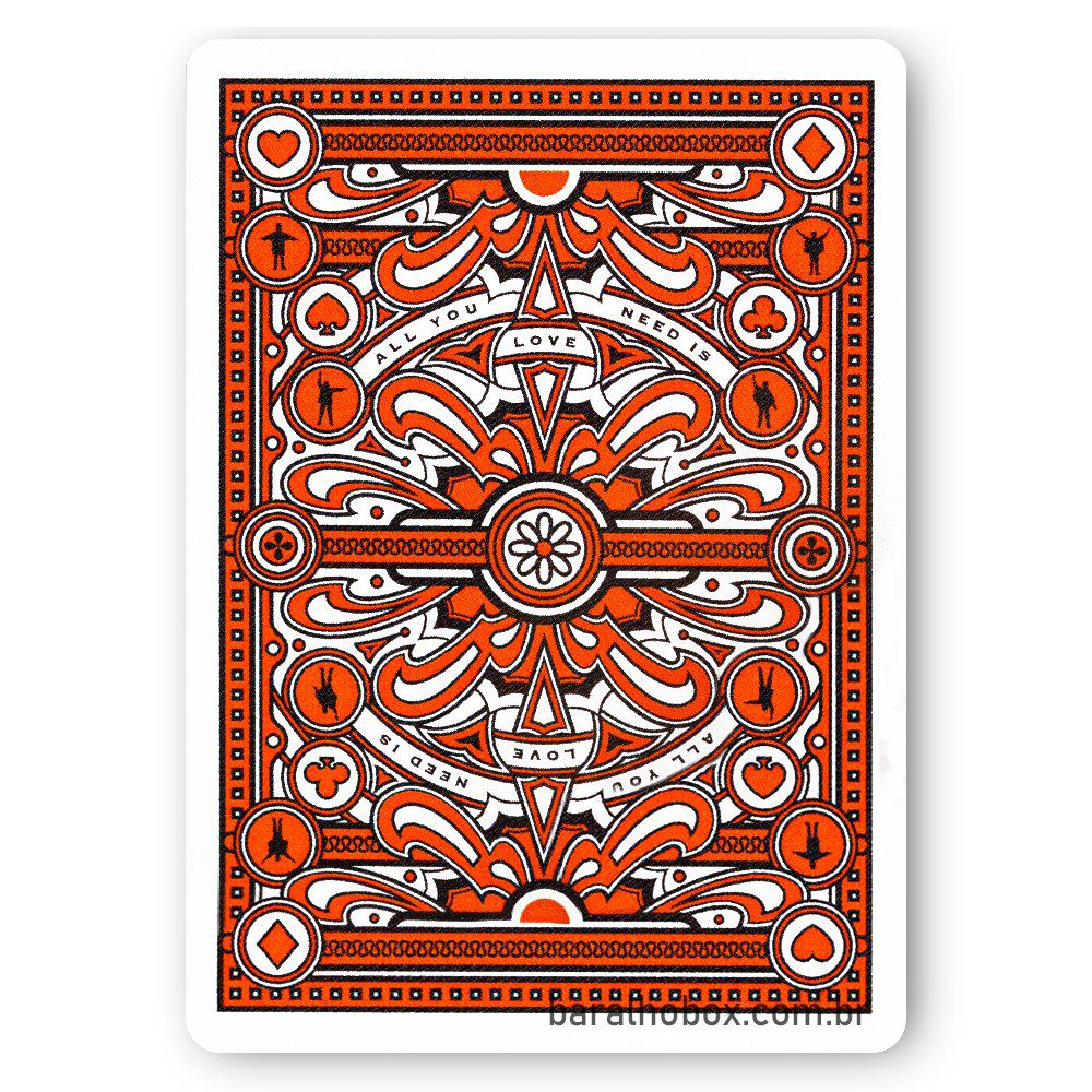 Baralho The Beatles Laranja (Orange) - Baralho Box - Sua loja