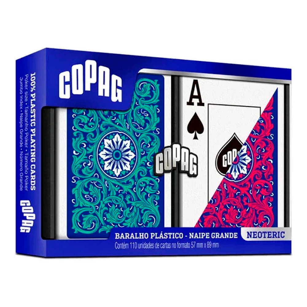 Baralho Copag Neoteric 1546 Azul - Estojo Duplo - Baralho Box