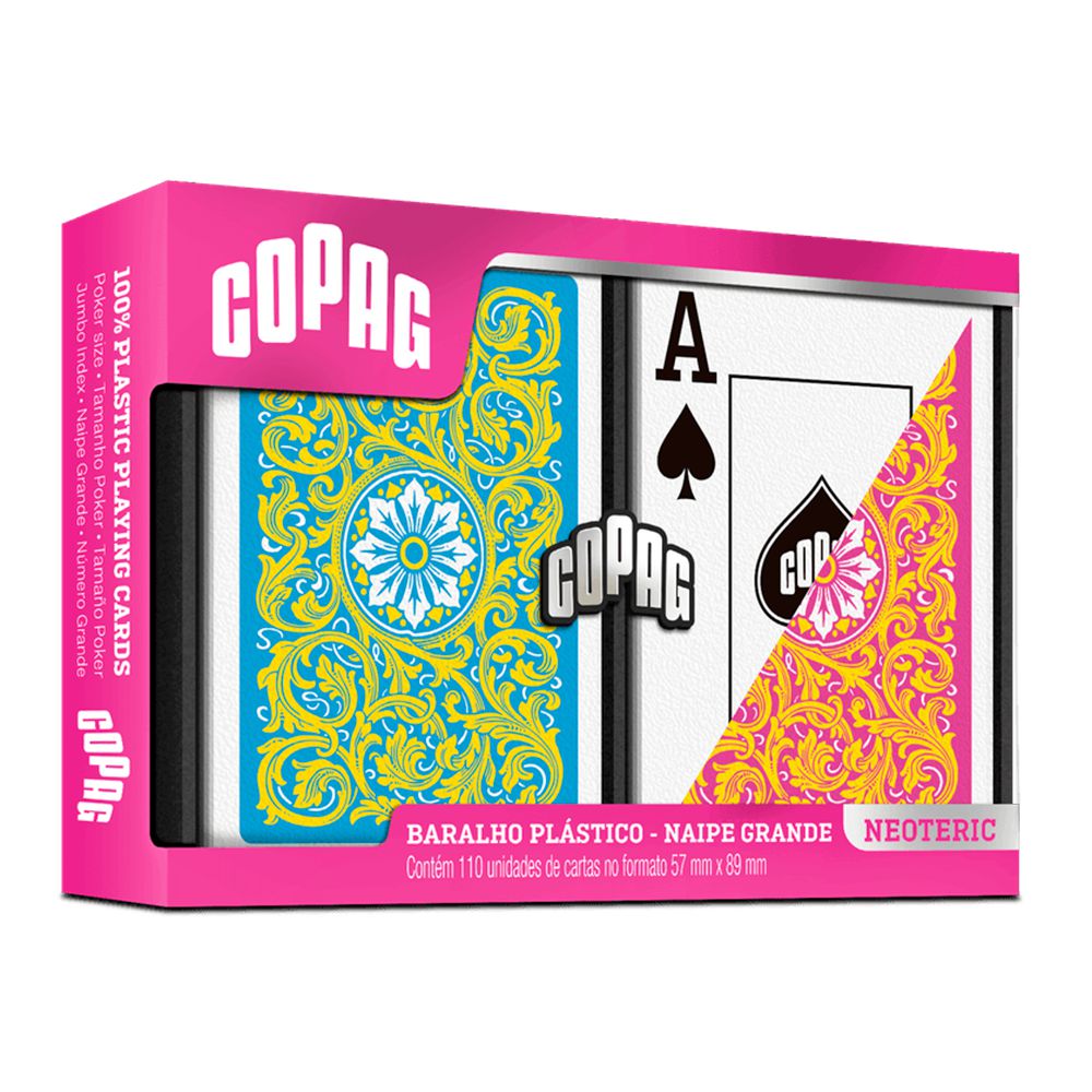 Baralho Copag Neoteric 1546 Rosa - Estojo Duplo - Baralho Box