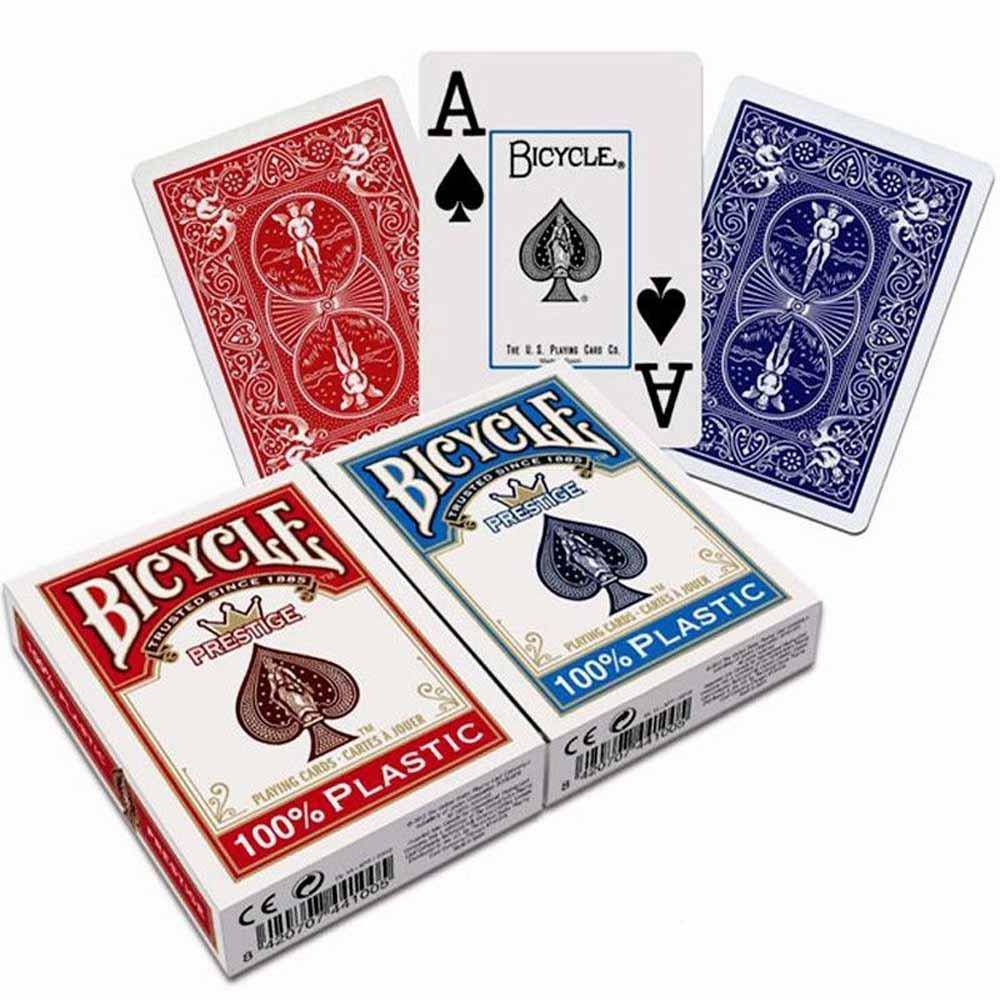 Baralho Bicycle Prestige Texas Holdem 100% Plástico - Baralho Box