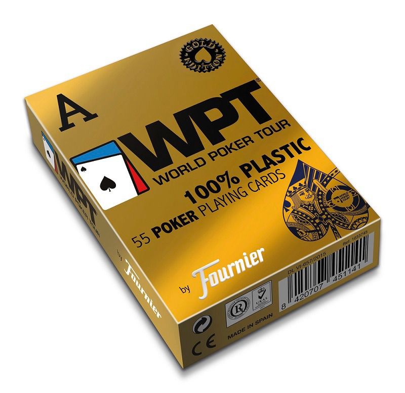 Baralho Fournier WPT Gold Edition Poker Jumbo 100% Plástico