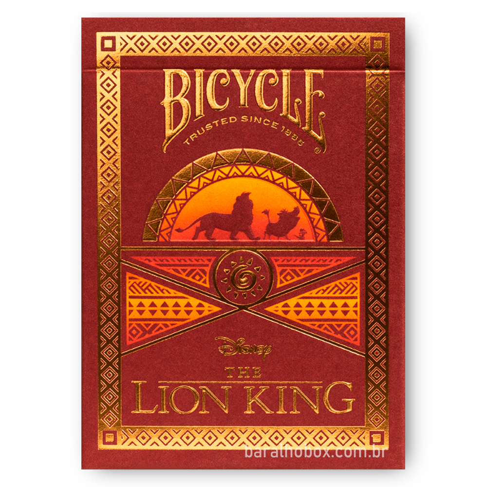 Baralho Bicycle Disney Lion King - Rei Leão - Baralho Box - Sua