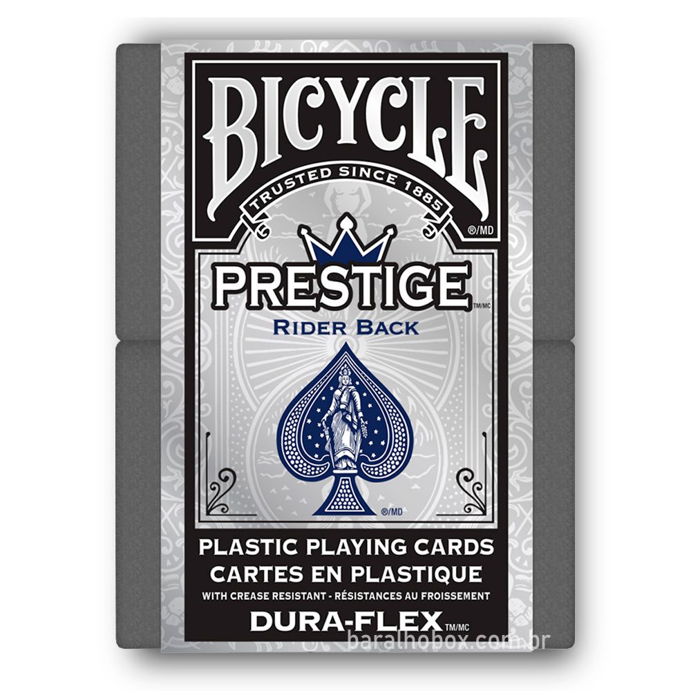 Baralho Bicycle Prestige Dura-Flex 100% Plástico Azul - Baralho