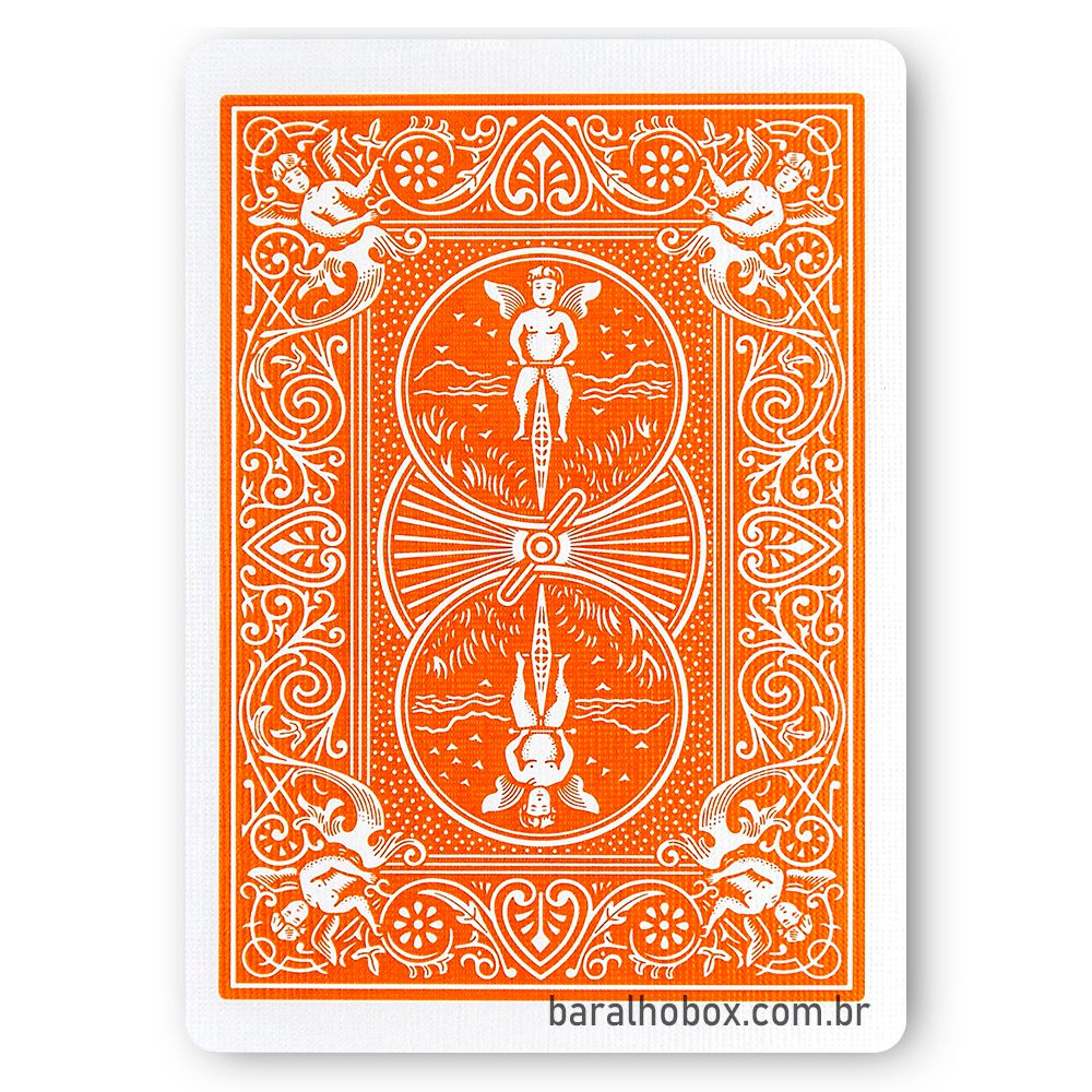 Baralho Bicycle Rider Back Laranja - Baralho Box - Sua loja online
