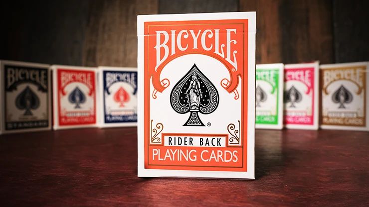 Baralho Bicycle Rider Back Laranja - Baralho Box - Sua loja online