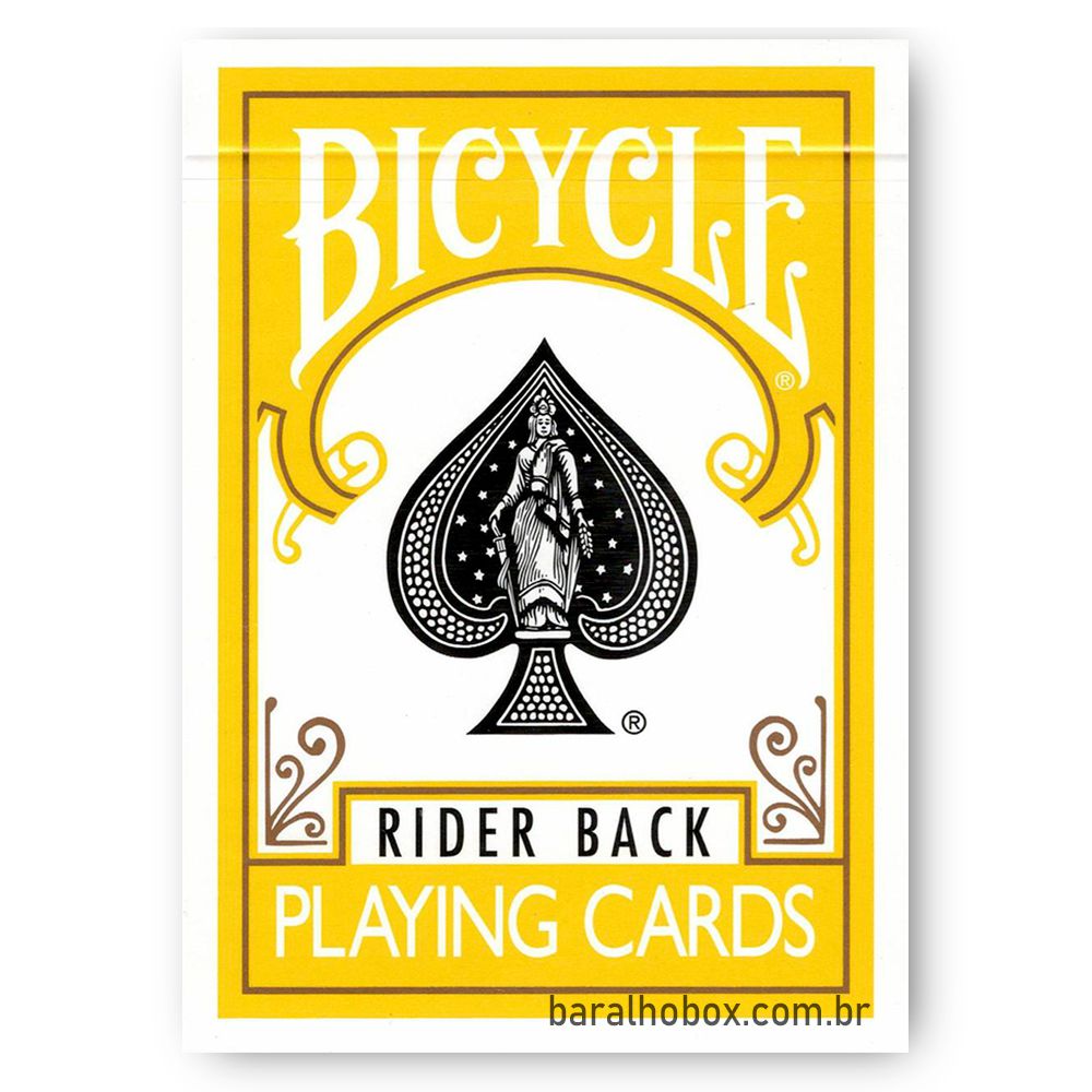 Baralho Bicycle Rider Back Amarelo - Baralho Box - Sua loja online