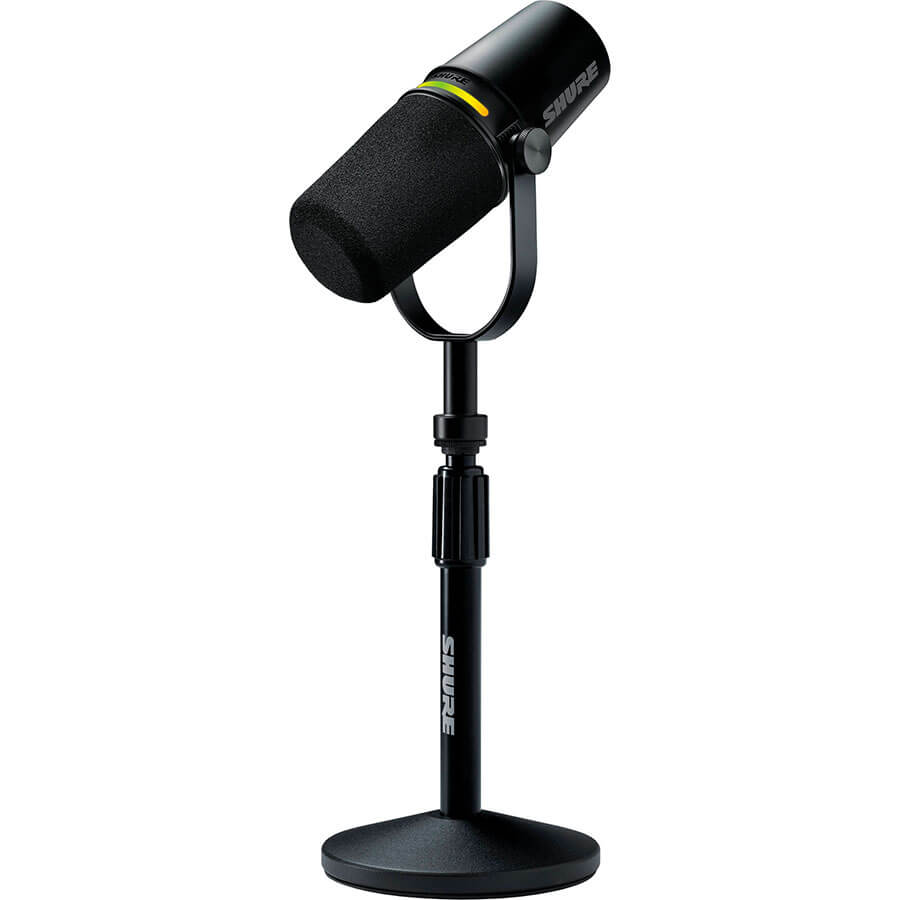 Microfone Shure MV7+ Plus Bundle com Suporte de Mesa - Broadcast