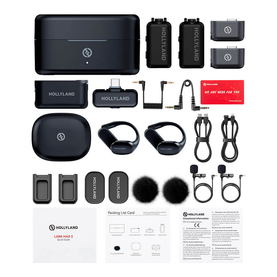 Sistema de Microfone Sem Fio Hollyland LARK Max 2 Ultimate Combo