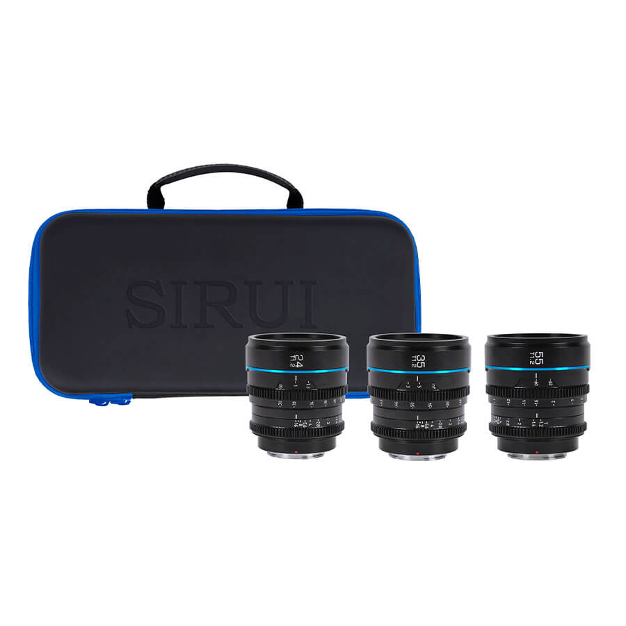 Kit de Lentes Sirui Night Walker 24mm, 35mm, 55mm T1.2 S35 E-Mount