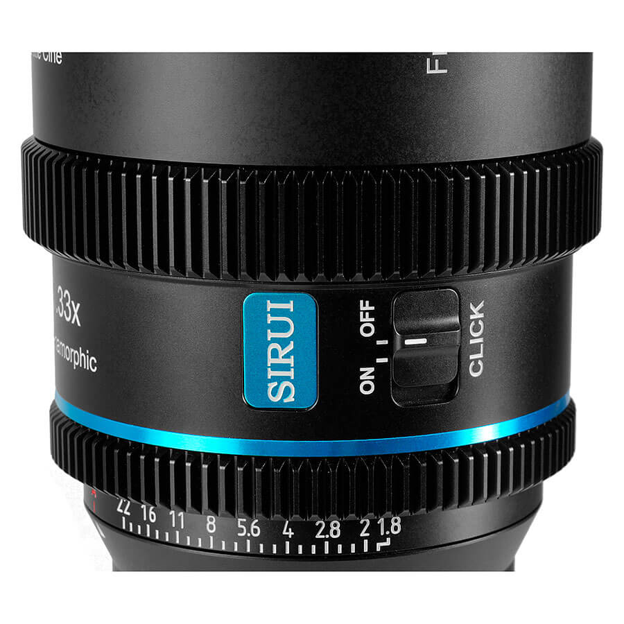 Lente Sirui 40mm T1.8 1.33x S35 AF Anamorphic Sony E Blue Flares