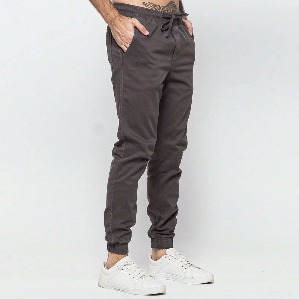 Calça Jogger Masculina Sarja Skinny Chumbo Loja 021|Moda Masculina