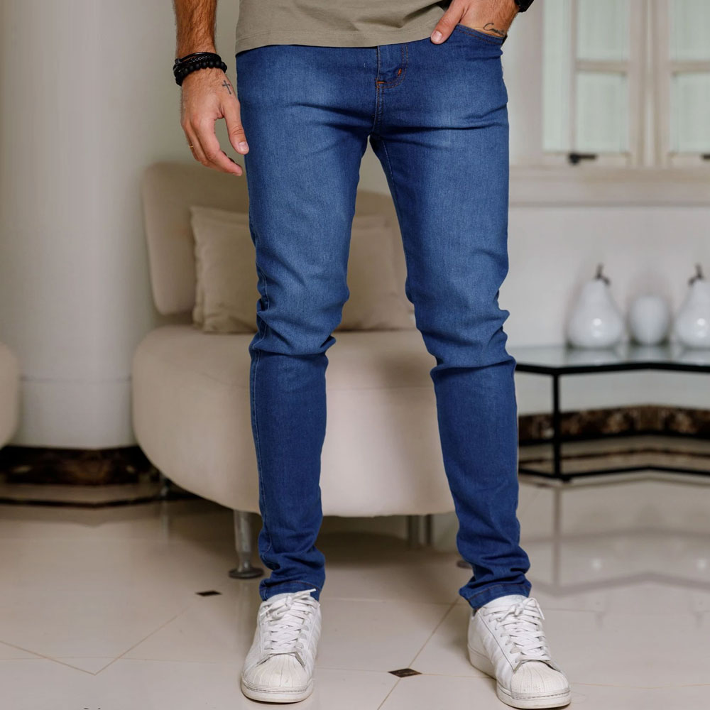 Calça Jeans Destroyed Masculina Skinny AN10 Loja 021|Moda