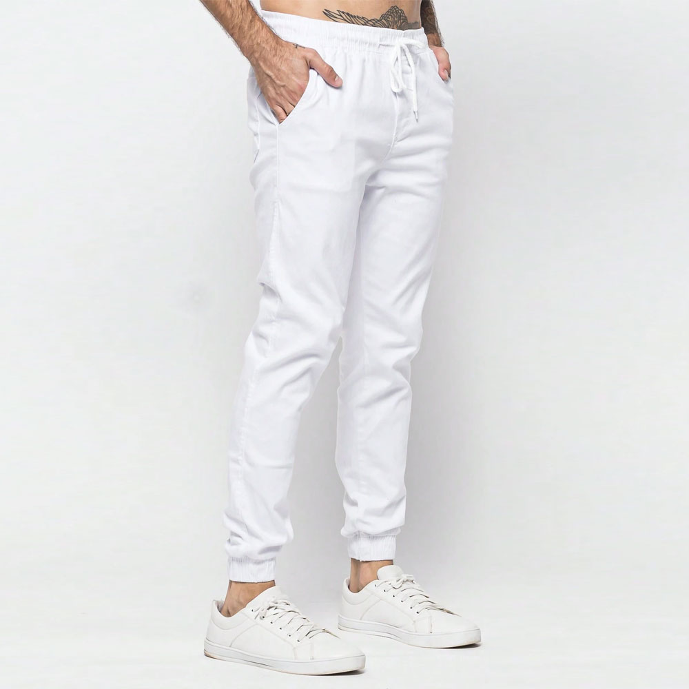 Alfaiataria CalÇa Sarja Masculina Branca Calça Jogger Masculina