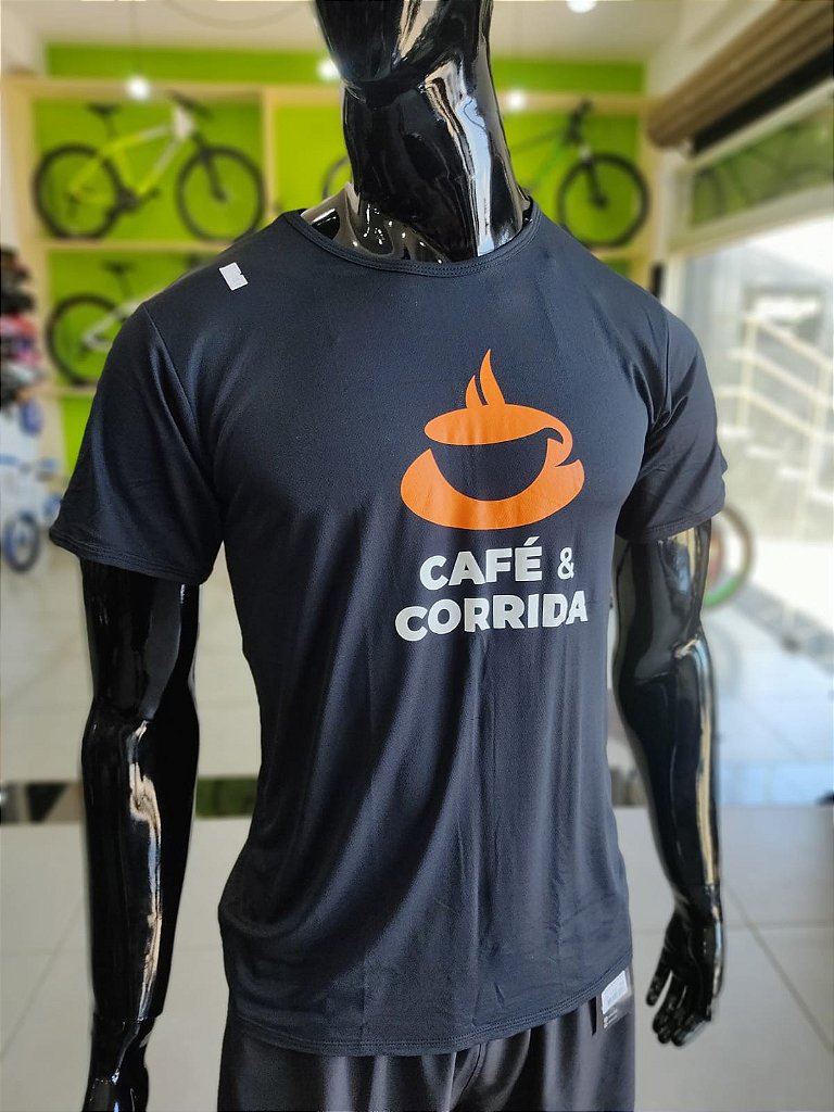 CAMISETA DRY FIT CAFÉ E CORRIDA - Runfor Store | Tudo para sua corrida!