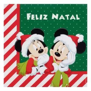 Guardanapo de Papel Branco Natal Ho Ho Ho Noel 33cm 20un - Mania