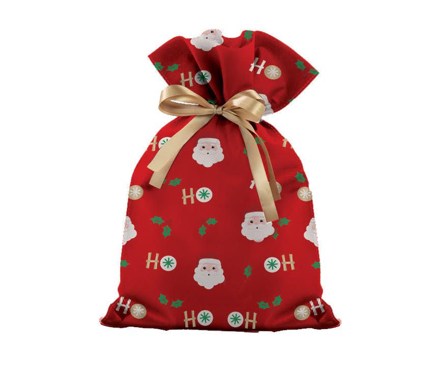 Saco de TNT C/Laço 40x56cm Natal Ho Ho 01un. - Mania de Laço Festas Saco de TNT C/Laço 40x56cm Natal Ho Ho 01un. - Mania de Laço Festas