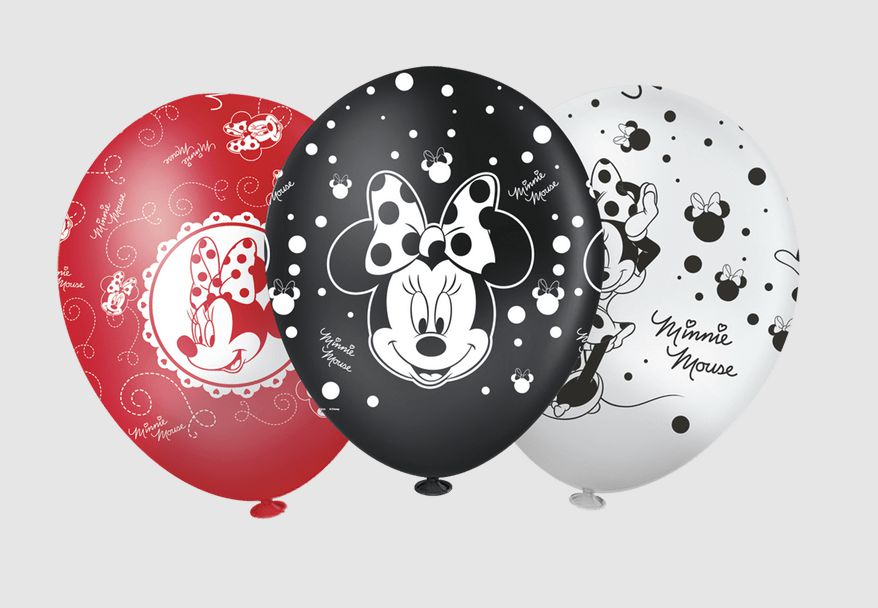 Balão Látex Premium Redondo Minnie 12'' 10 un. Regina - Mania de Laço Festas