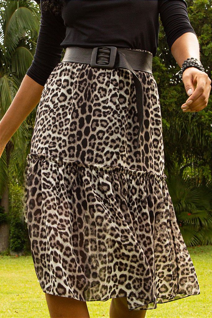 Saia Midi Animal Print Lu - All Side Store | Loja de Moda Feminina Premium  | Blusas, Regatas, Camisas, Calças, Vestidos, Saias, Shorts, Blazers,  Acessórios
