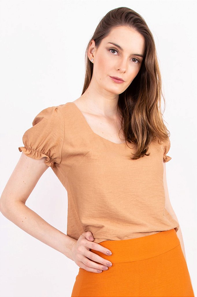 Blusa Elisabeth Creme Brulée - All Side Store - Moda que Exalta a