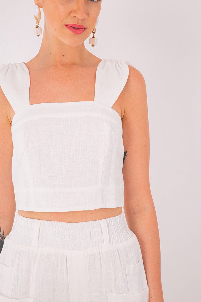 Regata Cropped Forever 21 Orlando Off-White - Compre Agora