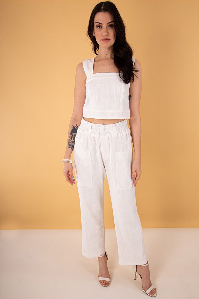 Regata Cropped Forever 21 Orlando Off-White - Compre Agora