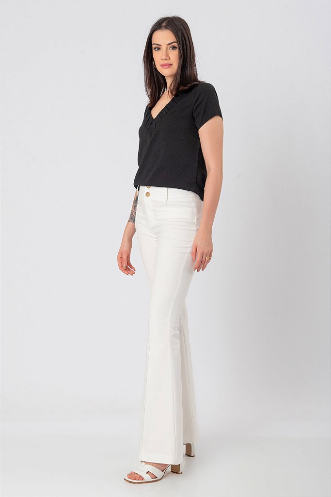 ALL SIDECAL A FLARE SARJA GABRIELA OFF WHITE All Side Store