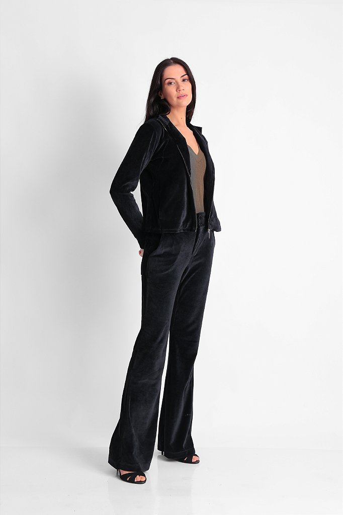 ALL SIDE JAQUETA PLUSH PRETO ISIS - All Side Store - Moda que