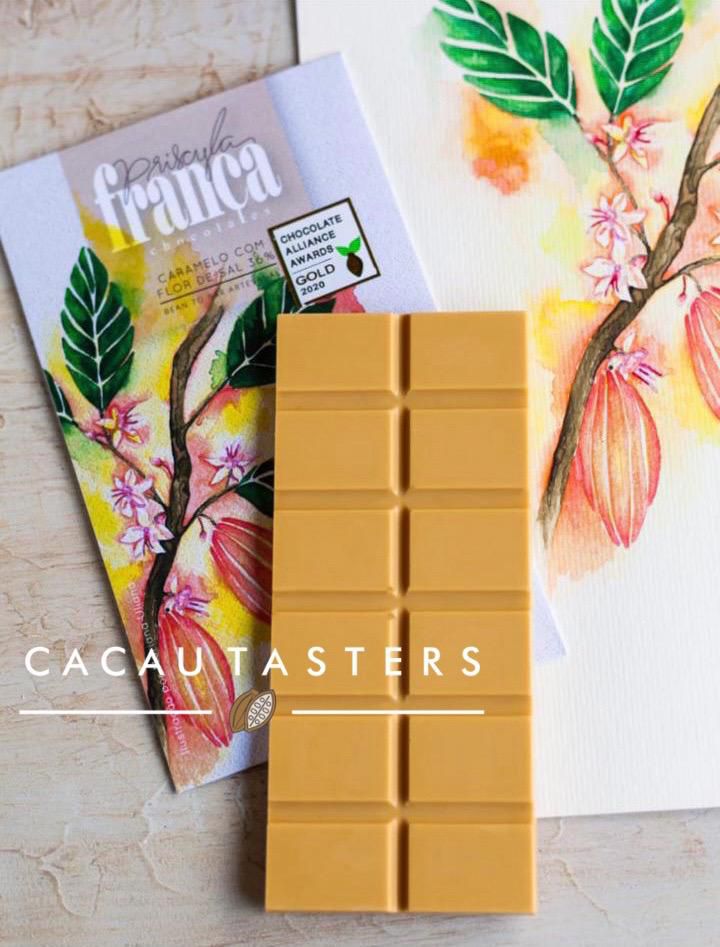 Barra de Chocolate ao Leite 36% Cacau com Caramelo e Flor de Sal - Pri -  Cacau Tasters