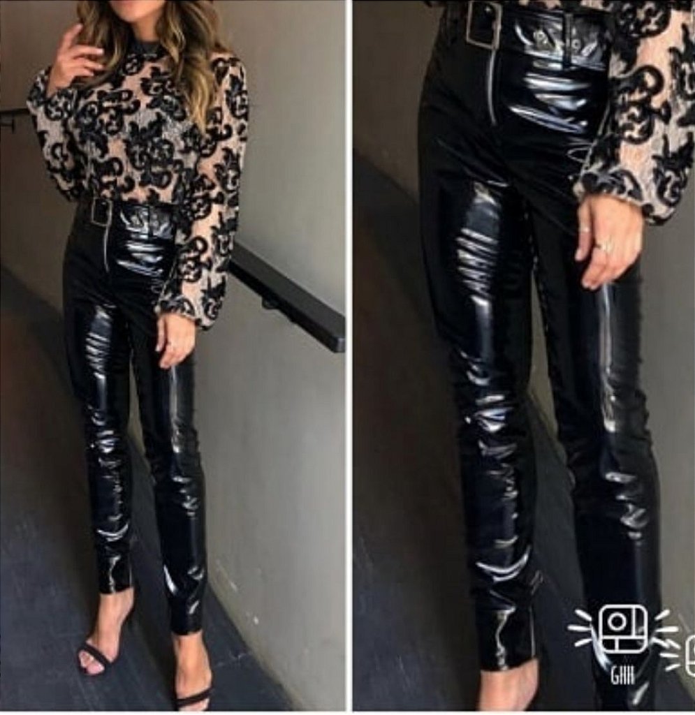 calça couro vinil