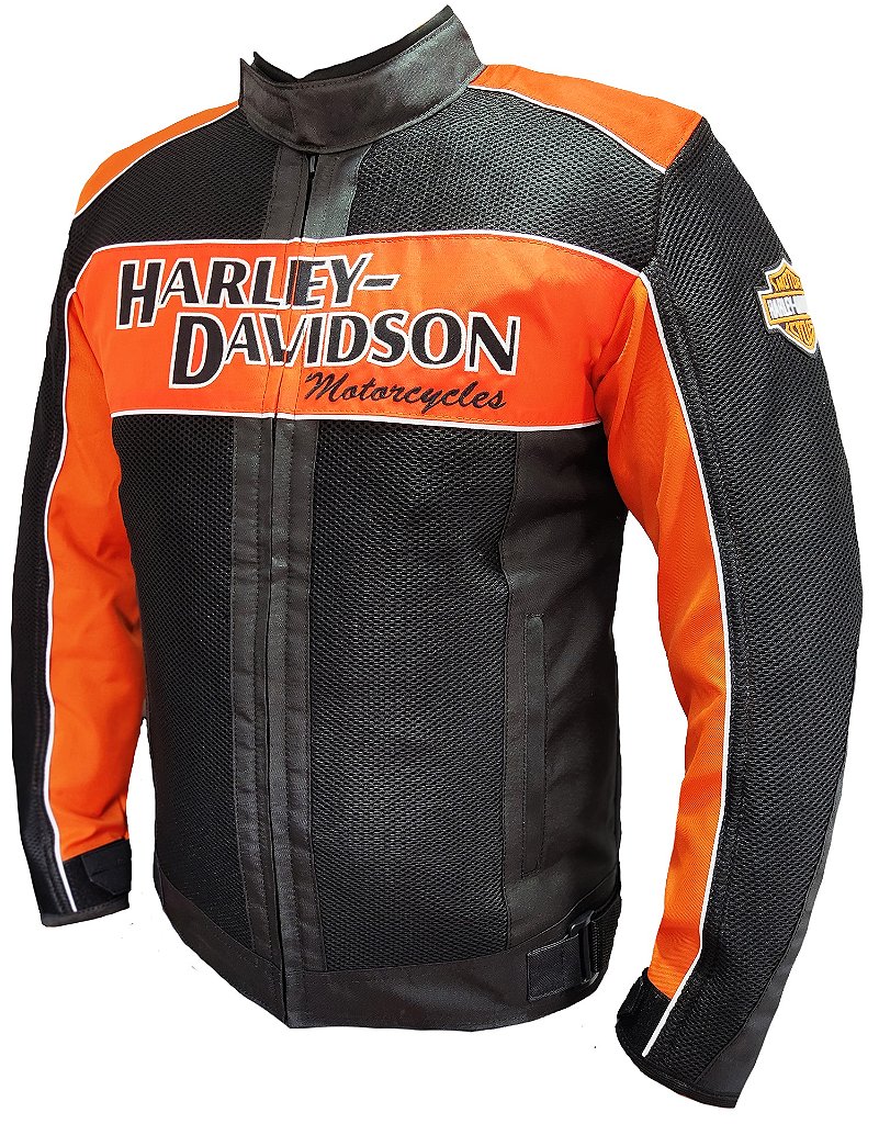 Jaqueta Harley Davidson modelo Verão Tradicional Laranja - Sparta
