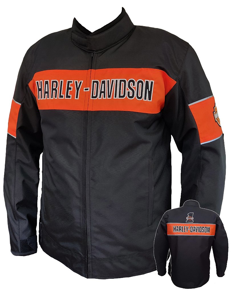Harley-Davidson バイカラー アウタージャケット Jaqueta Harley Davidson One Impermeável - Sparta Motors Comércio