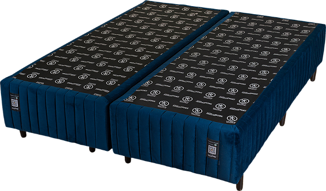 Base Box CMG Blue Queen 158x198 cm – 40 cm de altura