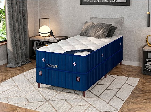 Colchão com Box Carolina Blue Me HSS Solteiro 88x188 cm – colchão de 33 cm