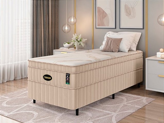 Colchão com Box New Renaissance Extrafirme (Intense) Me HSS EPS Solteiro 88x188 cm – colchão de 35 cm