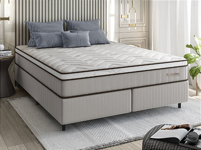 Colchão com Box Ecobamboo King 193x203 cm – colchão de 25 cm
