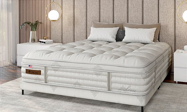 Colchão com Box CMG Lissê Me HSS Queen 158x198 cm – colchão de 36 cm