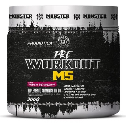 Pré - Workout M5 300g - Probiótica - Perfect Health Suplementos