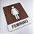 Placa de Sinalização Banheiro Feminino em MDF com Alto Relevo - Imagem 3