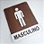 Placa de Sinalização Banheiro Masculino em MDF - Imagem 3