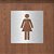 Placa Vazada Indicativa Banheiro Feminino Quadrada em Aço Inox Escovado - Imagem 4