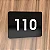 Placa de Acrílico Preto com Números Brancos para Apartamento - 3 Números - Imagem 1