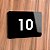 Placa de Acrílico Preto com Números Brancos para Apartamento - 2 Números - Imagem 1