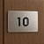 Placa de Aço Inox Escovado para Apartamento com 2 Números - Imagem 1