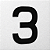 Número 3 de Acrílico 15cm de Altura - Imagem 2