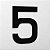 Número 5 de Acrílico 15cm de Altura - Imagem 2