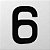 Número 6 de Acrílico 15cm de Altura - Imagem 1