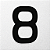 Número 8 de Acrílico 15cm de Altura - Imagem 2