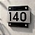 Placa Com Número Residencial em Acrílico e Aço Inox Escovado 35x30cm - Imagem 1