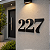 Número 8 Residencial em Acrílico Preto Linha Elegance - Imagem 2