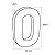 Número "0" de Inox Polido 304 18x2cm - Imagem 2